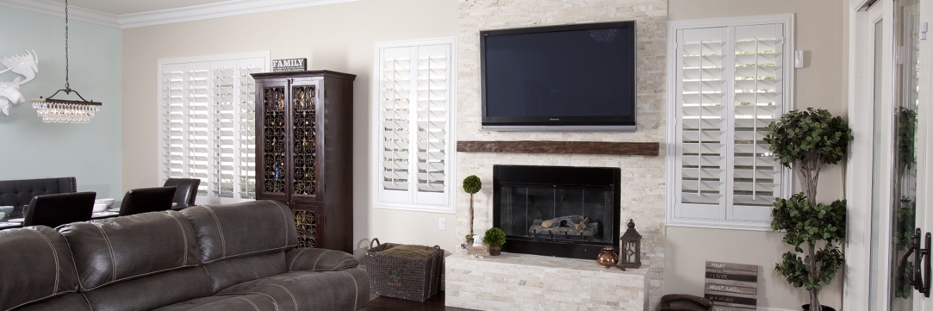Polywood shutters in a Sacramento living room