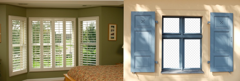 Sacramento California indoor and outdoor shutters