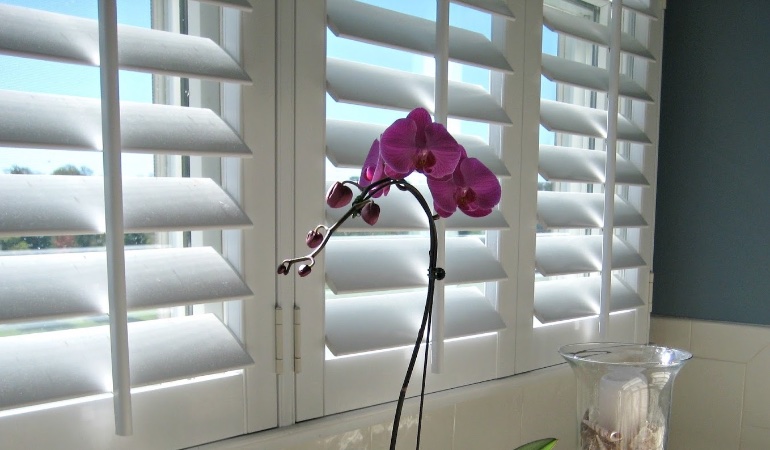 Plantation shutters are made of recyclable wood substitutes. Faux wood plantation shutters in Sacramento