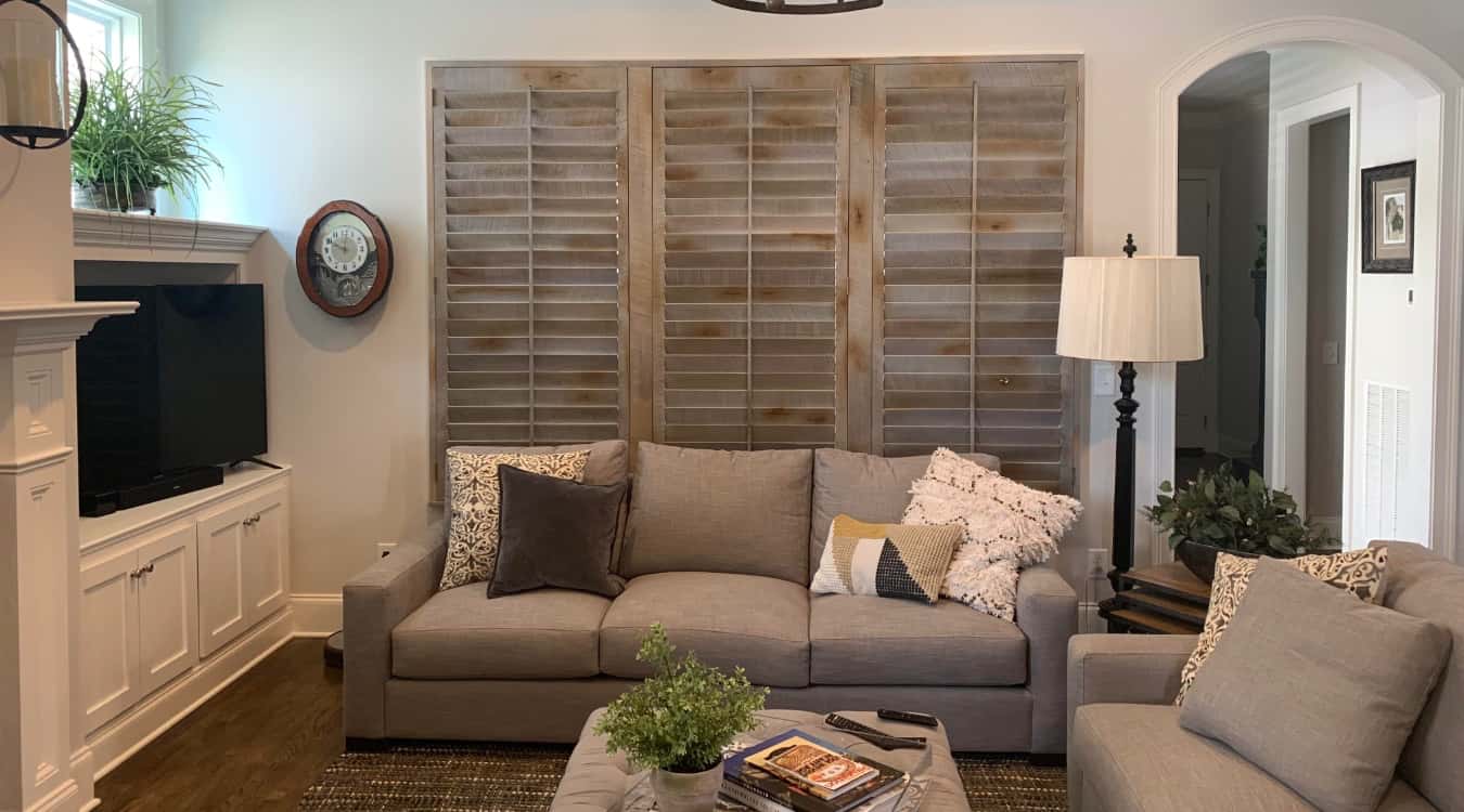 Reclaimed wood shutters in Sacramento