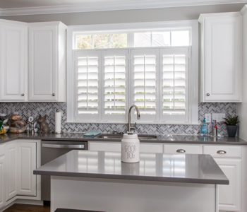 Stylish Design Shutters in Sacramento kitchen