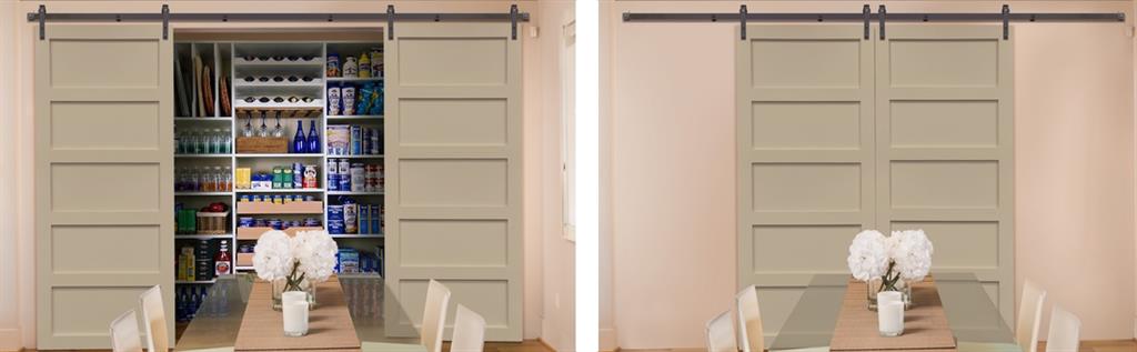 Sliding Barn Doors As Pantry Doors In Sacramento Sliding barn doors used as pantry doors