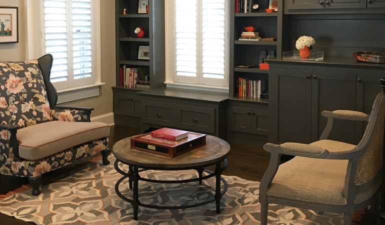 Give your living area a complete new look and feel by just moving around your furniture. Sitting area with a desk and chair